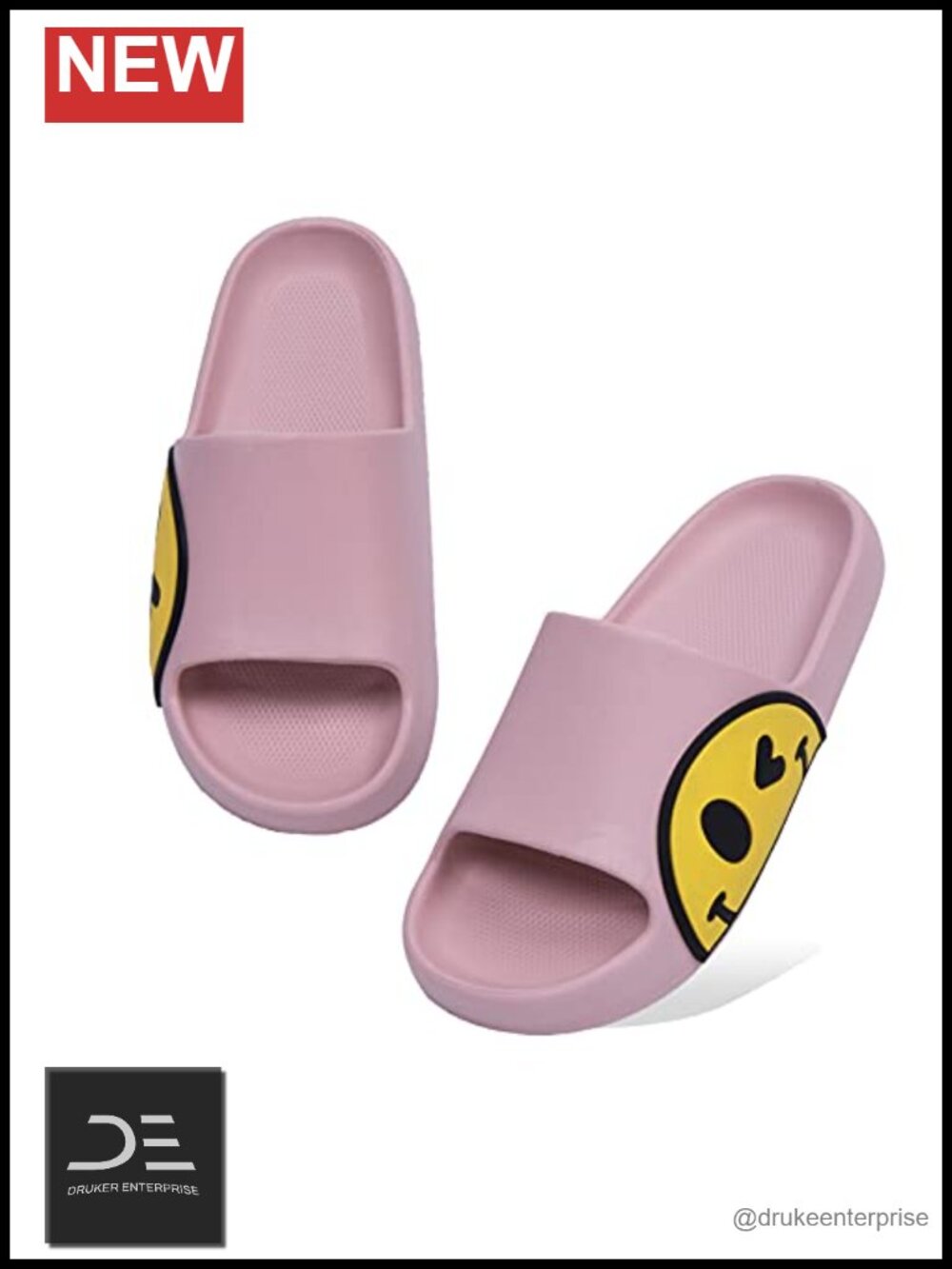 EVA Smile Face Anti-Slip Slide Slippers for Women